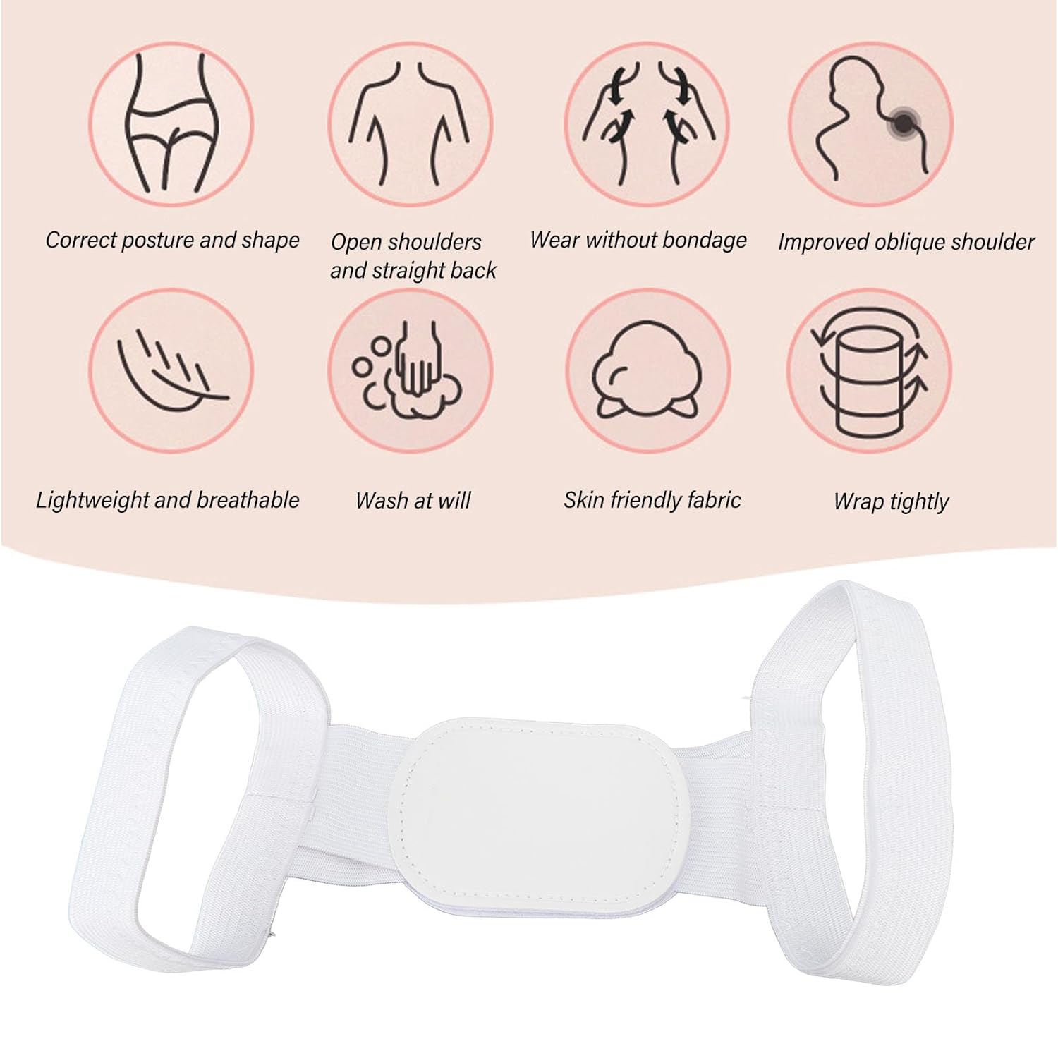 6628 Back and Shoulder Posture Corrector for Adult and Child Corset, Back Support Band, Corrective Orthosis, Posture Correction Health-wh Back Brace Shoulder Support Back Support Belt 6628 Back and Shoulder Posture Corrector for Adult and Child Corset, Back Support Band, Corrective Orthosis, Posture Correction Health-wh Back Brace Shoulder Support Back Support Belt